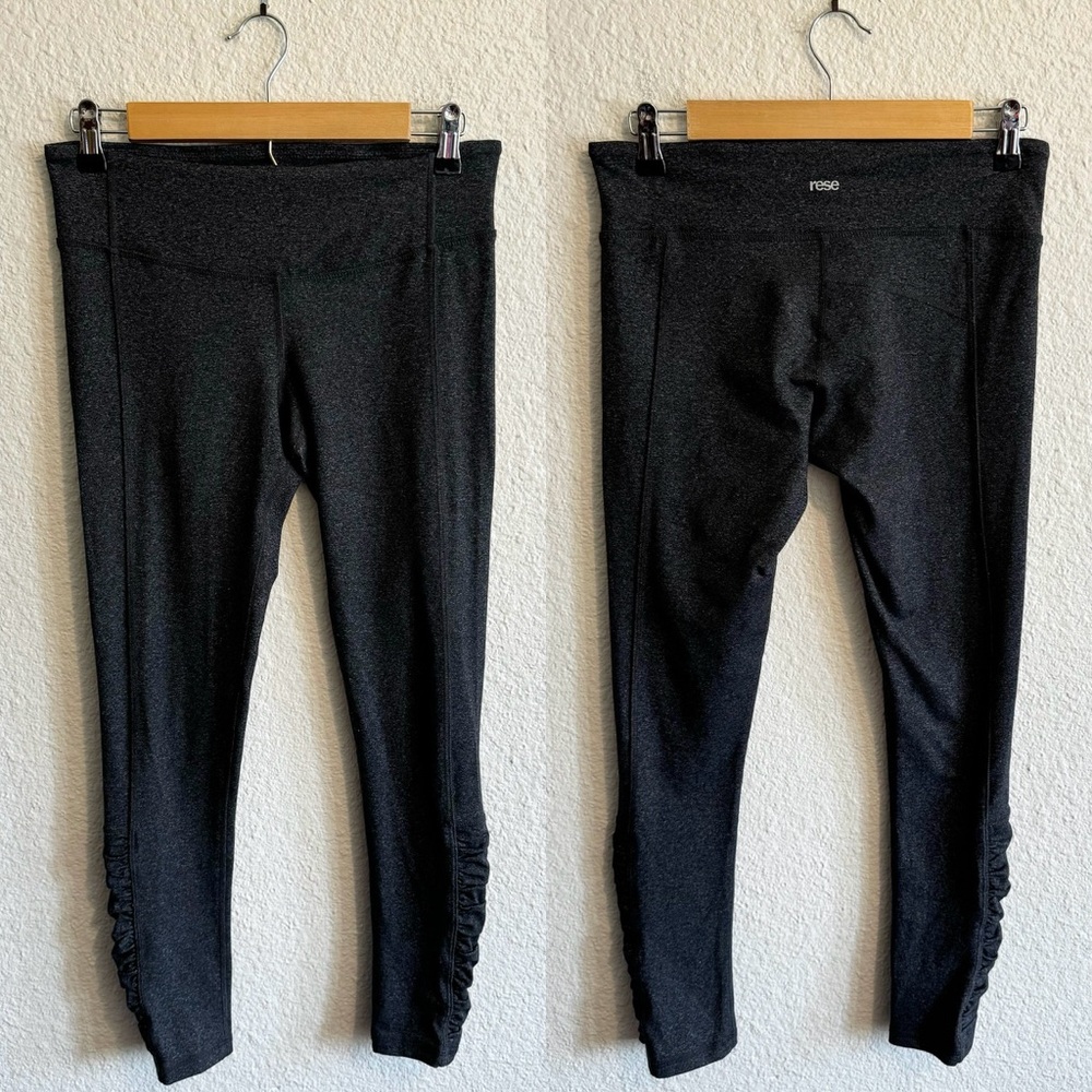 Rese Low Rise Full Length Ruffle Leggings Gray Women’s S